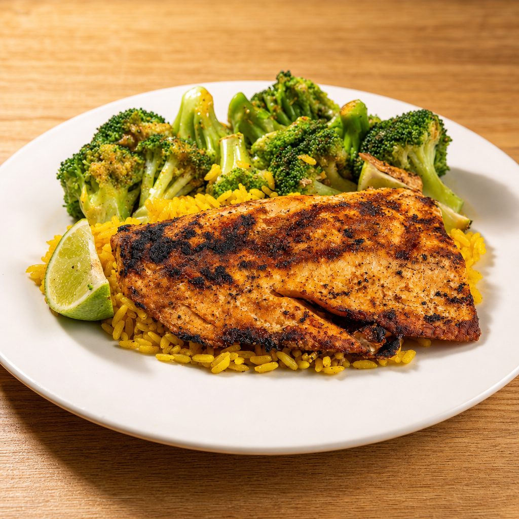 2 Pcs Grilled Salmon.
