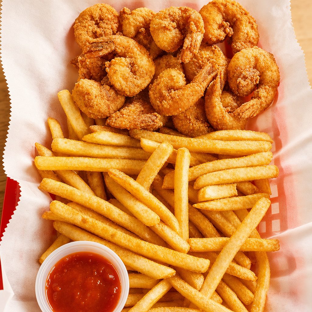 25 Pcs Fried Shrimp.
